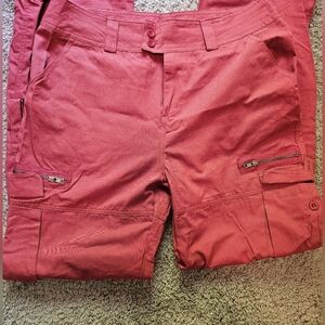 Cargo/Utility pants. Size Large. Brick red.